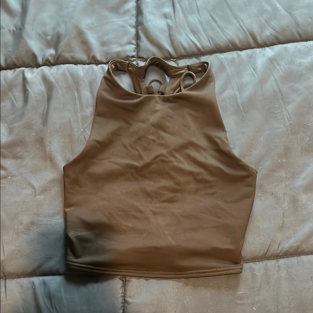 ALO Yoga Black Sleeveless Crop Tank Top